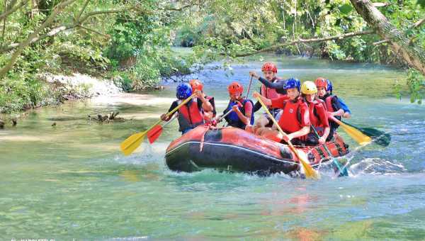Rafting con bambini in Umbria